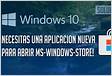 Windows 10 Necesitas una aplicación nueva para abrir este ms